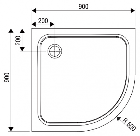 ������ ��� ���� Ravak Elipso Pro-90 Chrom