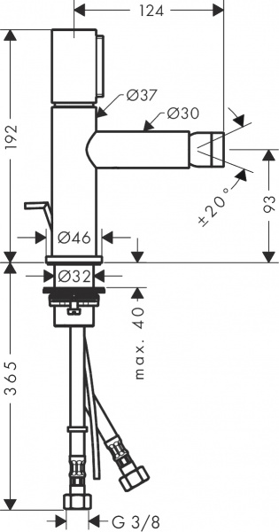 ��������� Axor Uno 45210820 ��� ����, ����������� ������
