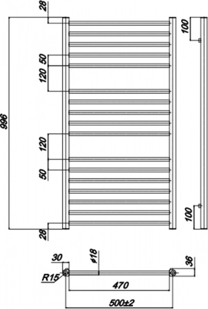 ����������������� ������� Ravak Norma 500x1000_W