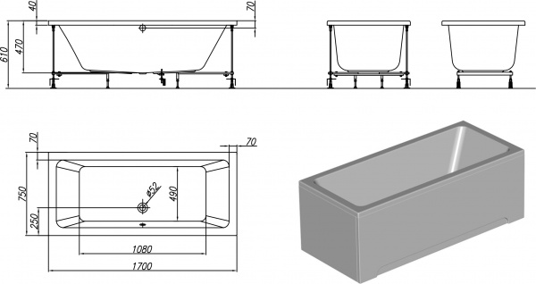 ��������� ����� Kolpa San Elektra 5022-01 170x75