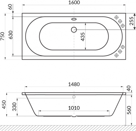 ��������� ����� Excellent Oceana WAEX.OCE16.ULTRA 160x75