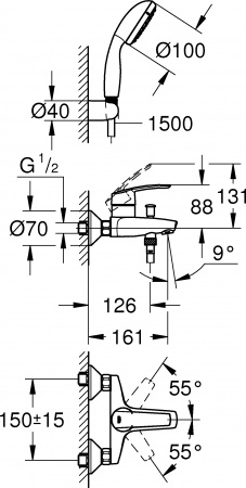 ��������� Grohe Start 23413001 ��� ����� � �����, ����