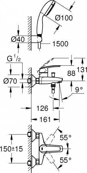 ��������� Grohe Start 23413001 ��� ����� � �����, ����