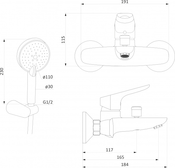 ��������� Damixa Origin Bit 771300000 ��� ����� � ����� + ���������� Damixa �� 1 ����� �������� �� �����������