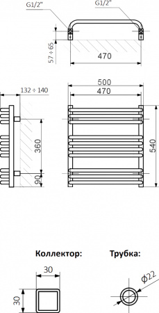 ����������������� ������������� Terma Alex 50x54, ������ �������