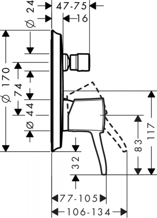 ��������� Hansgrohe Metropol Classic 31345000 ��� ����� � �����