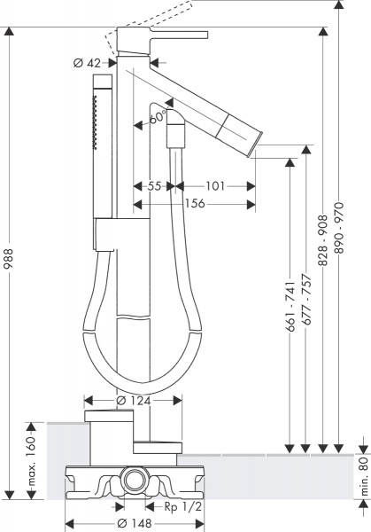��������� Axor Starck 10456340 ���������, ����������� ������ ����