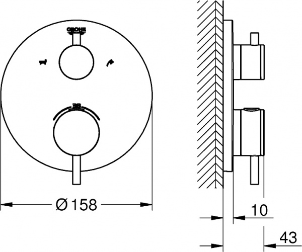 ��������� Grohe Atrio 24138GL3 ��� ����� � �����, �������� �������