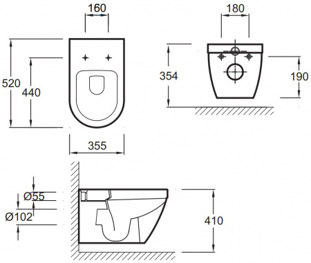 �������� Jacob Delafon Rodin+ E21749RU-00 ������ ����