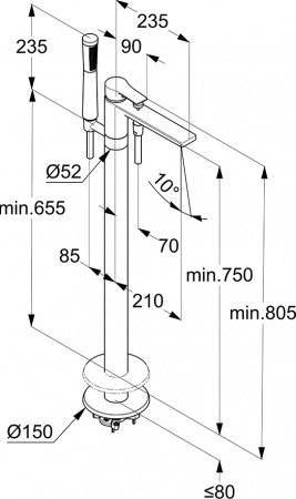 ��������� Kludi Zenta SL 485900565 ��� ����� � �����, ���������