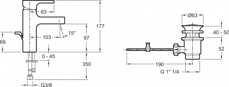 ��������� Jacob Delafon Strayt E37327-CP ��� ��������
