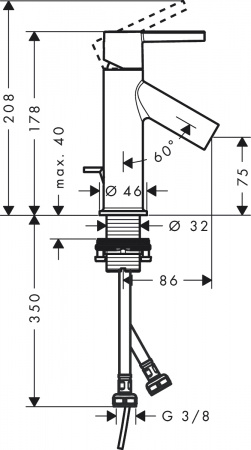 ��������� Axor Starck 10102820 ��� ��������, ����������� ������