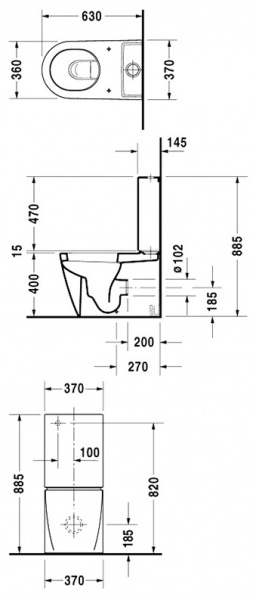 ����� ��� ������� Duravit Starck 2 0933000005