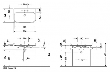  Duravit Happy D.2 2318800000 (80 )