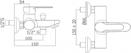 ��������� Paffoni BLU BLU022CR ��� ����� � �����