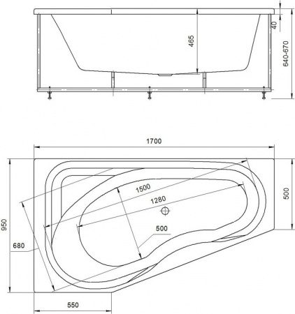 ��������� ����� ������� ����� MED180-0000007 170x95 L