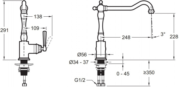 ��������� Jacob Delafon Cleo1889 E24317-CP ��� �������� �����
