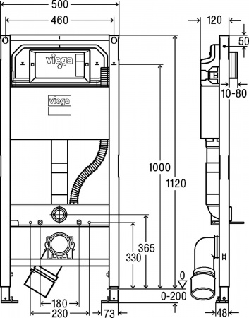 ������� ����������� ��� �������� Viega Prevista Dry 8522