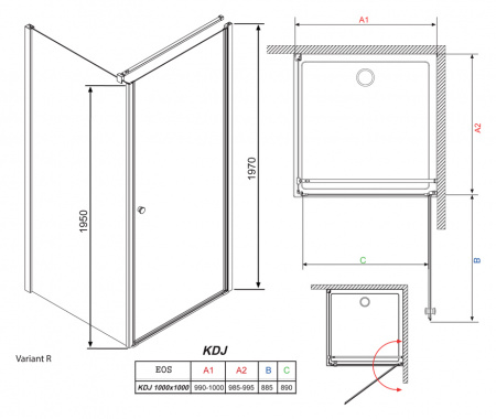 ������� ������ Radaway EOS KDJ 100 100 ��