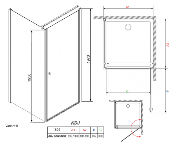 ������� ������ Radaway EOS KDJ 100 100 ��