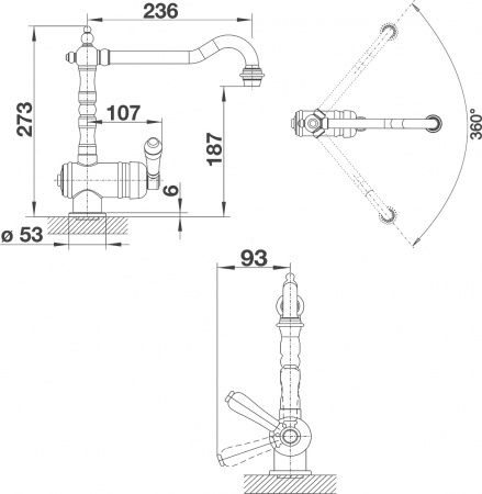 ��������� Blanco Tradon 520787 ��� �������� �����