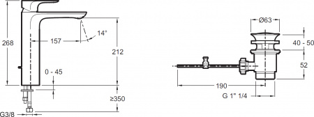 ��������� Jacob Delafon Aleo E72298-4-CP ��� ��������