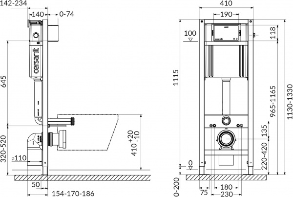 ������� ����������� ��� �������� Cersanit Aqua P-IN-MZ-AQ40-QF