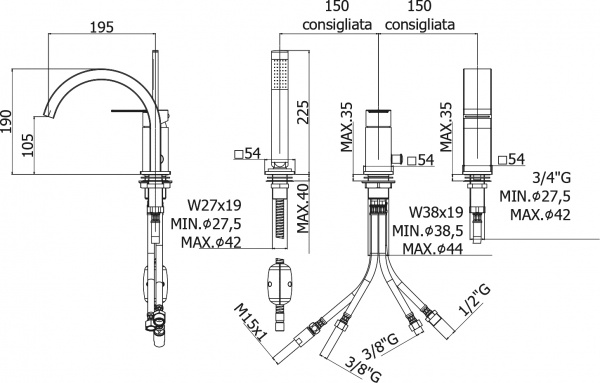 ��������� Paffoni Tango TA040CR �� ���� �����, ����