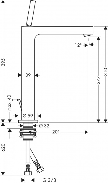 ��������� Axor Citterio 39020800 ��� ��������, �����