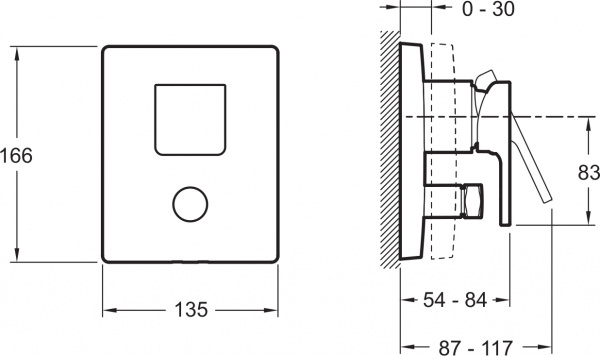 ��������� Jacob Delafon Strayt E98633-CP ��� ����� � �����