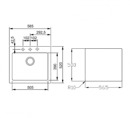 ����� �������� Franke Maris MRG 610-58 �������