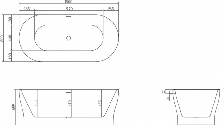 ��������� ����� BelBagno BB405-1500-800 150x80