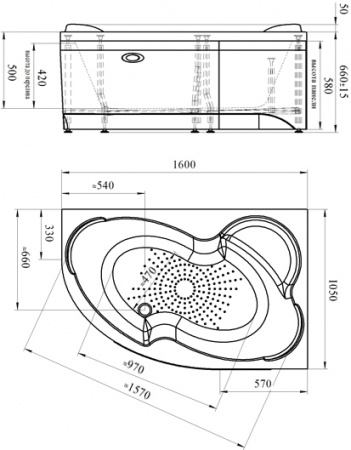 ��������� ����� Radomir Vannesa Massage ���� 160�105, � �������� � �������, ������, R
