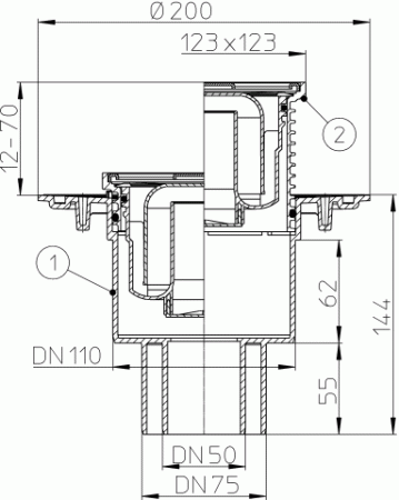 HL 310N ���� � ������������ �������� DN50/75/110