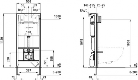 �������� Laufen 8.6996.6.000.000.R ������ ������������, � ����������� + ������� ����������� � ������� �����