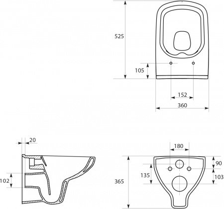 �������� ������ Cersanit Colour CLEAN ON ������������ + ����������� Cersanit Aqua � ����� ������� �����