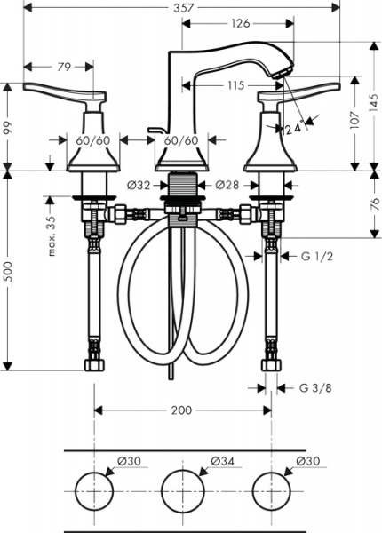 ��������� Hansgrohe Metropol Classic 31330000 ��� ��������