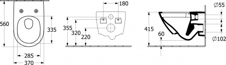     Villeroy & Boch Subway 3.0 4670TS01 alpin,    +     Geberit Duofix 111.815.00.1   +     Geberit Duofix UP 320 111.300.00.5 +  