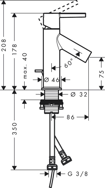 ��������� Axor Starck 10102140 ��� ��������, ����������� ������
