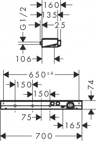 ��������� Hansgrohe ShowerTablet Select 13184400 ��� ����, ����� - ����