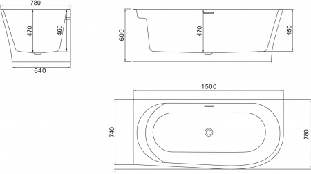 ��������� ����� BelBagno BB410-1500-780-L 150x80