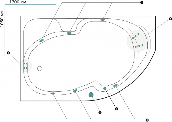 ��������� ����� Marka One Diana 01��1710����� �������, 170x105 L