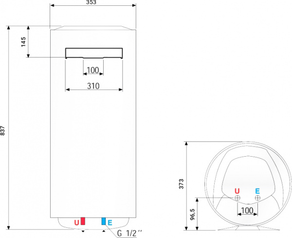 ��������������� Ariston BLU1 ECO ABS POWER SLIM 50 V