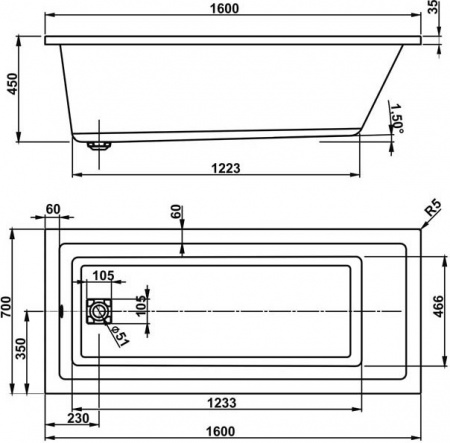 ��������� ����� Vagnerplast Cavallo 160x70 ������ �����
