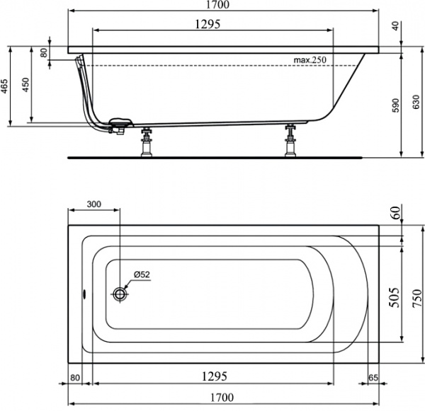��������� ����� Ideal Standard Hotline 170x75
