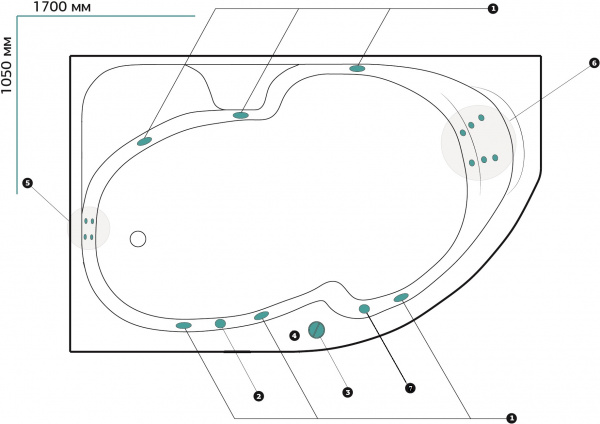 ��������� ����� Marka One Diana 01��1710������� �������+, 170x105 L