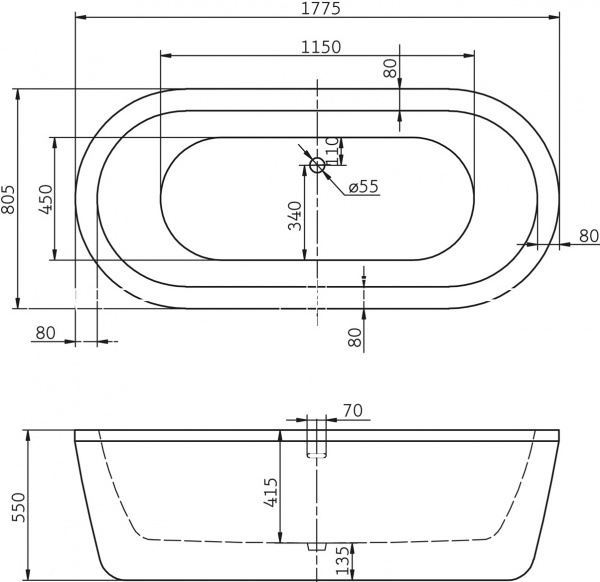 ��������� ����� BelBagno BB12-1775 180x80