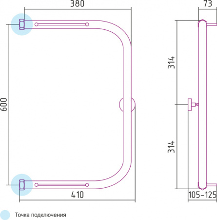 ����������������� ������� ������� �-�������� 60x40 � 2 �������