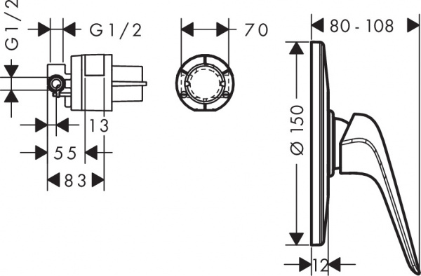 ��������� Hansgrohe Novus 71068000 � ���������� ������ ��� ����