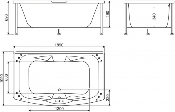 ��������� ����� BelBagno BB105-190-110 190x110